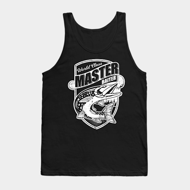 World Class Master Baiter Funny Fish Novelty Dads Gift Tank Top by grendelfly73